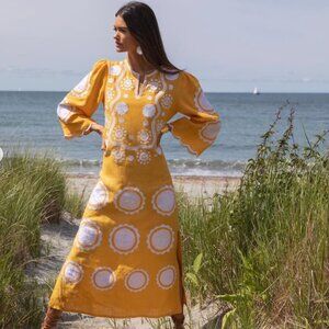 ASHA - Alice Kaftan Marigold Yellow - Size Medium